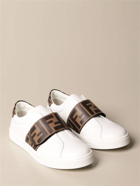 fendi slip on sneakers white|Fendi shearling trimmed sneakers.